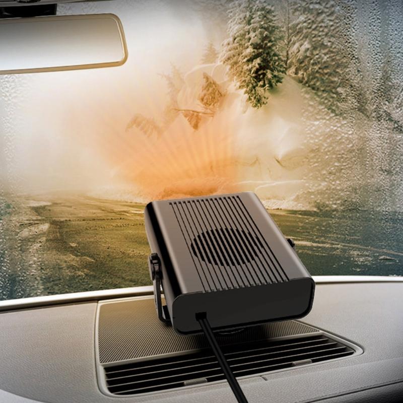 120W 12V Collapsible Car Heaters Portable Fast Demisting Defroster with Lighters Plug for Car SUV Truck & Trailer