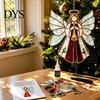 Window Suncatcher DIY Project Christian Kit, Stained Glass Style Religious Sun Catcher, Complete Assembly Set Iridescent Hanging Ornament for