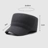 Warm Velvet Flat Top Hat for Middle-Aged and Elderly Men's Ear Protection Coldproof Forward Hat