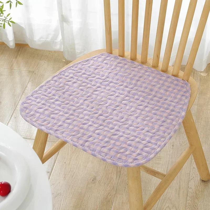 2 Pcs Four Season Universal Office Cushion Anti Slip Pure Cotton Simple Chair Cover Dining Computer Seat Cushion Chair Cushions