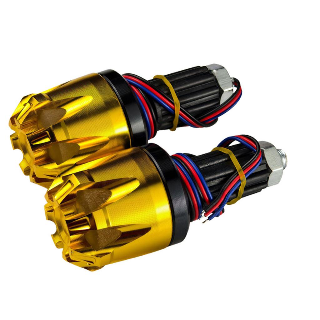 Universal Bike Handlebar End Cap with Lights Multiple Modes Shockproof Weatherproof Motorcycle Scooter Upgrade Parts