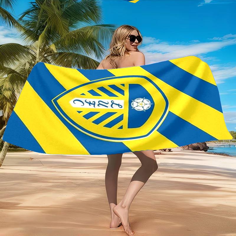 Asciugamano da Spiaggia in Microfibra con Stampa dello Stemma di Leeds, Morbido e Assorbente, Asciugatura Rapida, Ideale per Viaggi Estivi, Essenziale per la Spiaggia, Piscina