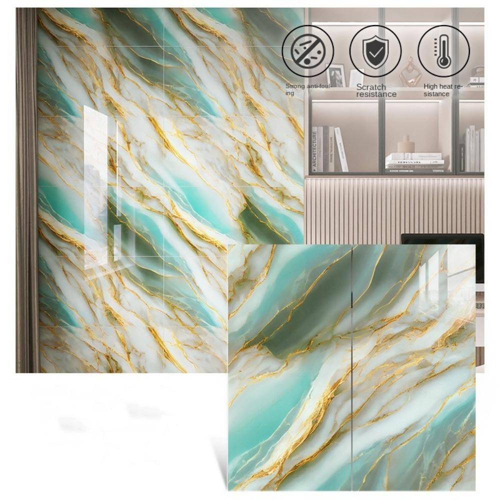 Self Adhesive Wall Stickers 30x60cm Floor Tile Sticker New Marble Tiles  Kitchen Decoration