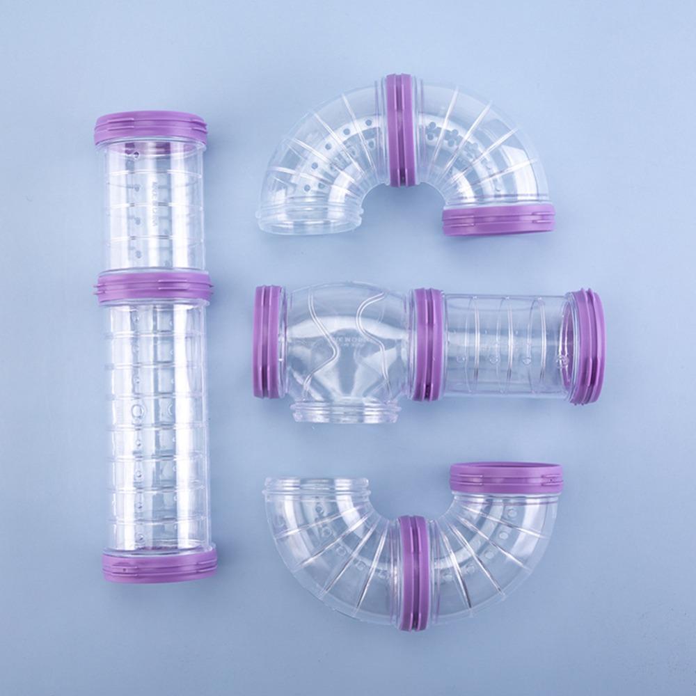 5.5cm Diam Hamster Toy Maze DIY Hamster Coop External Pipelines Hamster Accessories фиолетовый