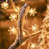 Christmas String Lights  Snowflake Plug in Fairy Light  Holiday Wedding Party Xmas Tree New Year Garden Decorations