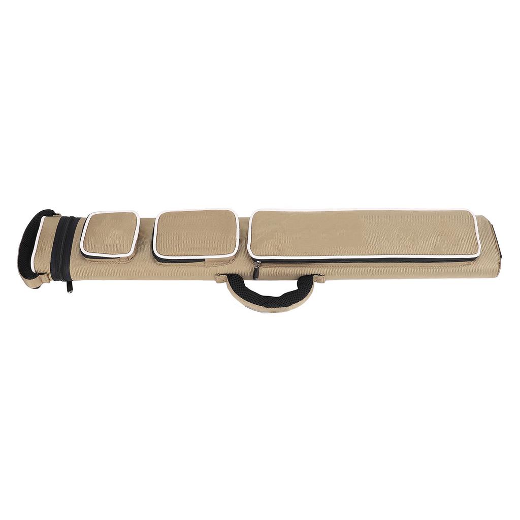 2 X 4 Pool Cue Case Water Resistant Billiard Stick Carrying Bag with Shoulder Strap and Handle Khaki