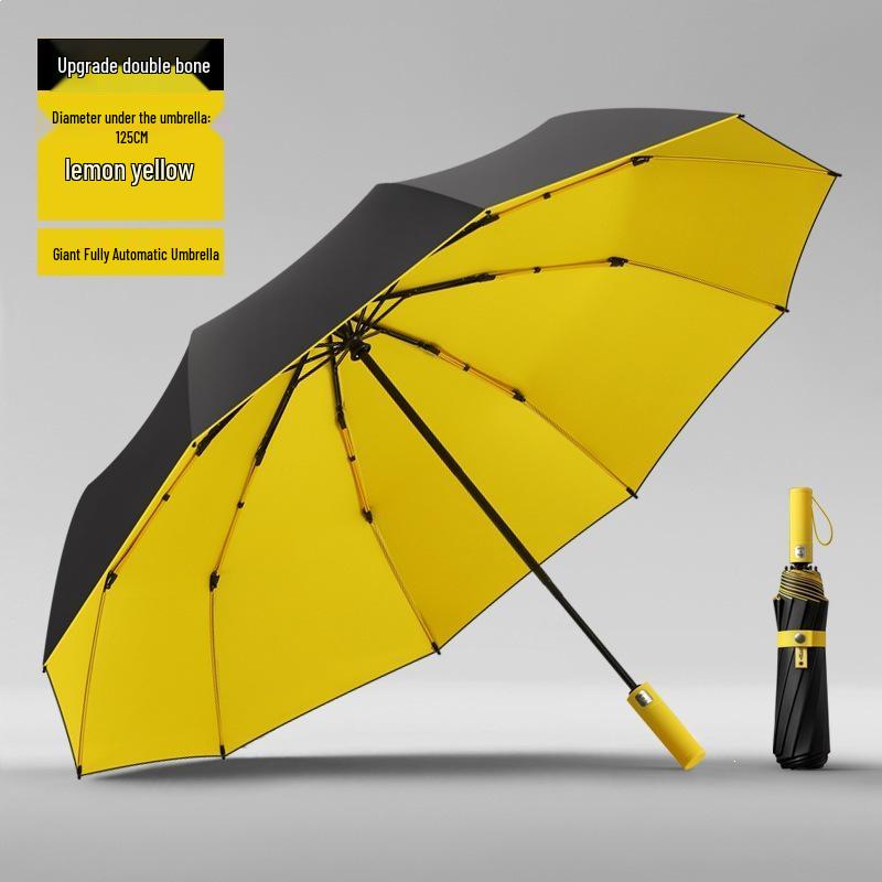 20-Rib Automatic Dual-Use Sun & Rain Protection Umbrella with UV Shield