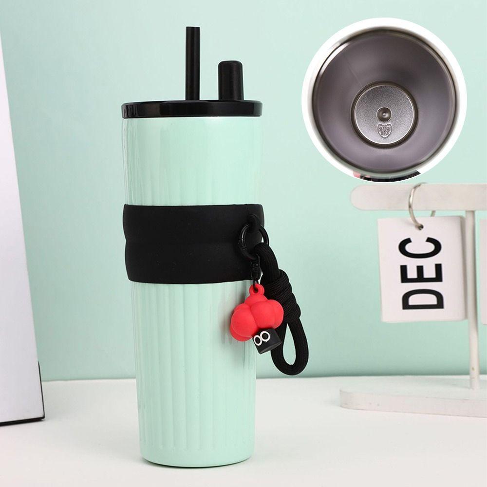 700ML Vacuum Cup With Lifting Rope Direct Drinking Cup Thermal Water Bottle Office Workers