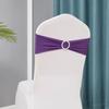 Chair Sashes Bows Wedding Lycra Chair Spandex Bands Stretch With Buckle For Chair Covers Decoration Party Dinner Banquet
