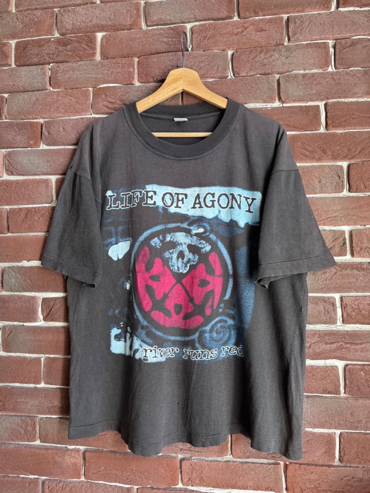 Vintage 90s Life Of Agony River Runs Red Rock Band Tshirt Fader Large Grail Unisex T-Shirt L
