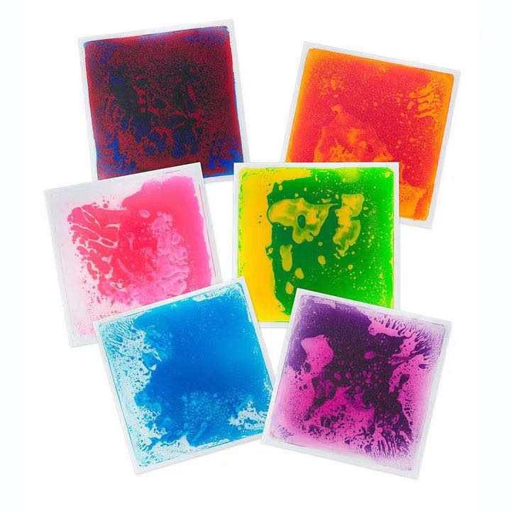 50cm Liquid Color Floor Tiles: Sensory & Puzzle Mat for Kids