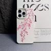 Rosa Pfirsichblüten Silikon Handyhülle für iPhone 17 Pro Max Hülle iPhone 16 15 14 13 12 11 17E Pro Max Gummi Schutzhülle