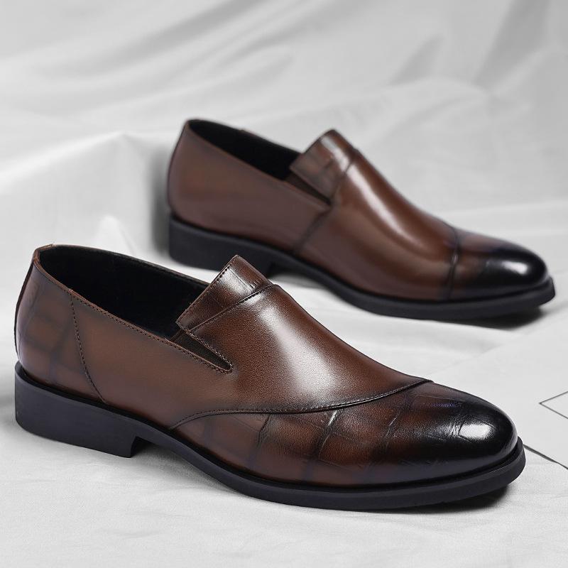 Leather shoes men's large size fashion one-pedal lazy formal wear casual foot loafers tide 2025