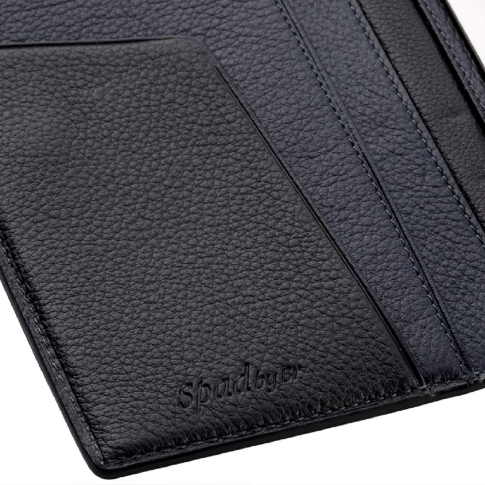 SPAD YAK Leather System Notebook Bible 16mm Belt Black X Navy
