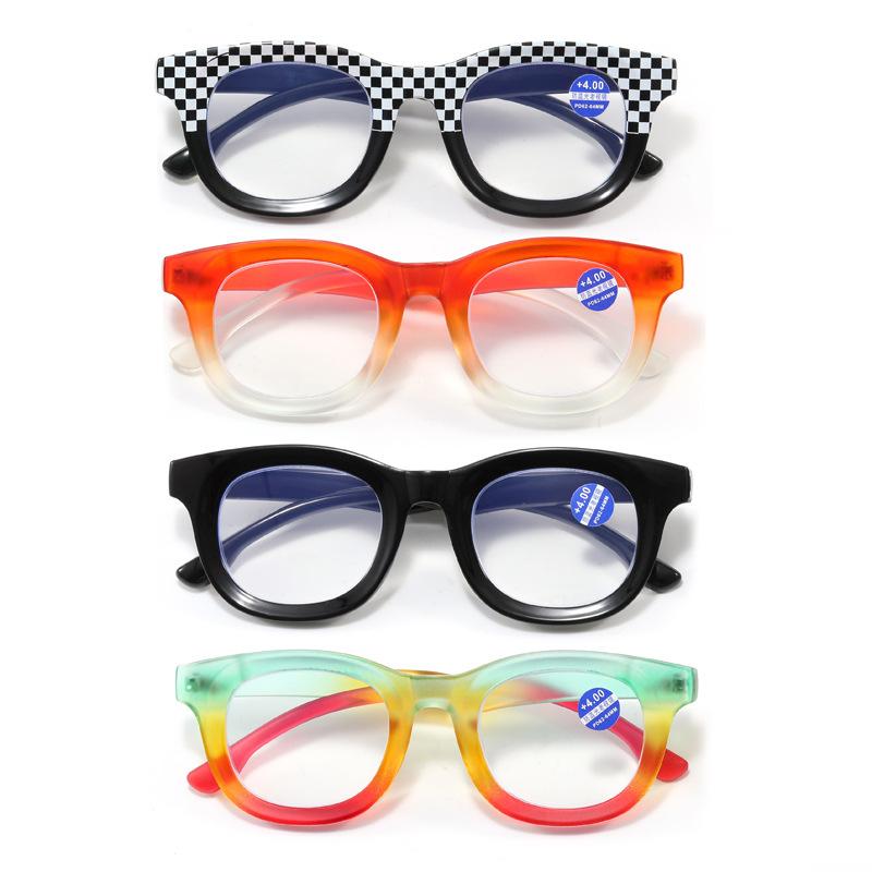Rainbow Color Personality Presbyopia Glasses Computer Anti-Blue Light Men And Women Eye Protection Reading Eyeglasses To +4.0