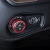 For Jeep Renegade 15-2023 Red Alloy Headlight Switch Control Knob Ring 1pcs