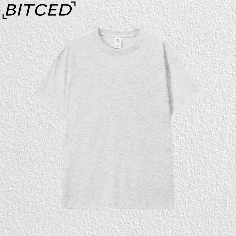BITCED Cotton Short Sleeve T-shirt Men's Fashion Loose Half Sleeve Shirt Printed Compassionate Shirt