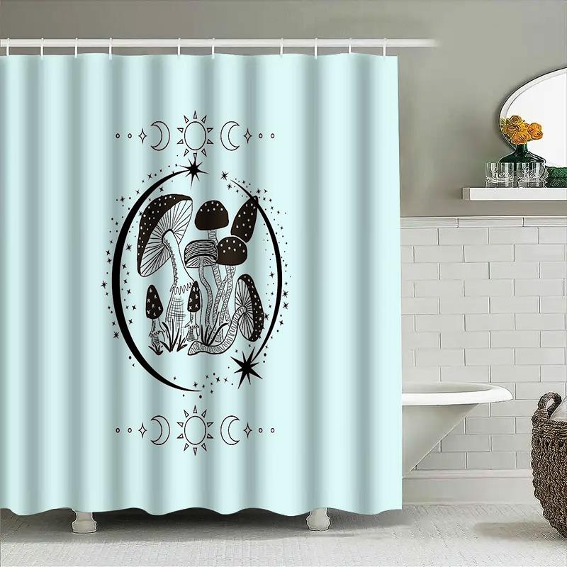 Mushroom Cottagecore Shower Curtain Spooky Forest Decor Dark Academia Aesthetic Cottagecore Home Decor Mystical Nature Shower Cu