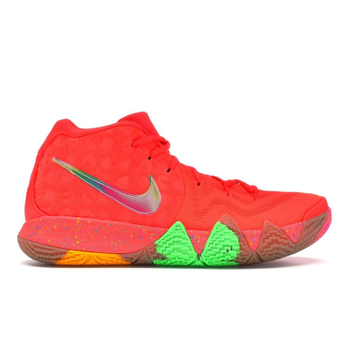

Мужские кроссовки Nike Kyrie 4 Lucky Charms красные ярко-малиновые многоцветные BV0428-600