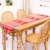 Christmas Knitted Tablecloth With Embroidered Snowman And Festive Decor For Holiday Dining