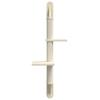 Wall Mounted Cat Tree with Scratching Post in Cream 108 cm