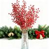 Artificial Red Berry Pick Christmas Holly Berries Stem Faux Plants Foam Berries Branch Xmas Holiday Wedding Party Home Decor