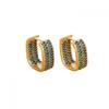 Luxury Geometric Zircon Ear Buckles Needle Fashion Earrings Women