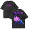 Funny Animen Dandadan Print Tshirts Men Women Washed Vintage Tees Hip Hop Fashion Oversized Street Short Sleeve Harajuku Tops