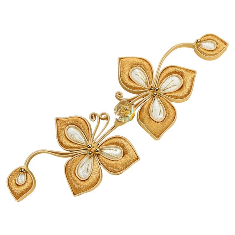 Flower Butterfly Cordwork Knot Button Decorative Sewing Button Fastener for Traditional Chinese Costume Cheongsam Embellishment