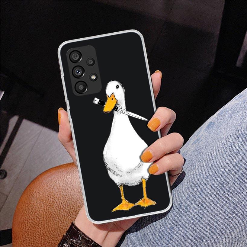 Cartoon Duck Goose Game Phone Case For Samsung Galaxy A17 A16 A15 A14 A13 A57 A56 A55 A54 A53 A37 A36 A35 A34 A33 A26 A25 A24 A2
