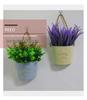 Retro Wrought Iron Wall-Mounted Hanging Flower Vase and Basket for Indoor/Outdoor Décor