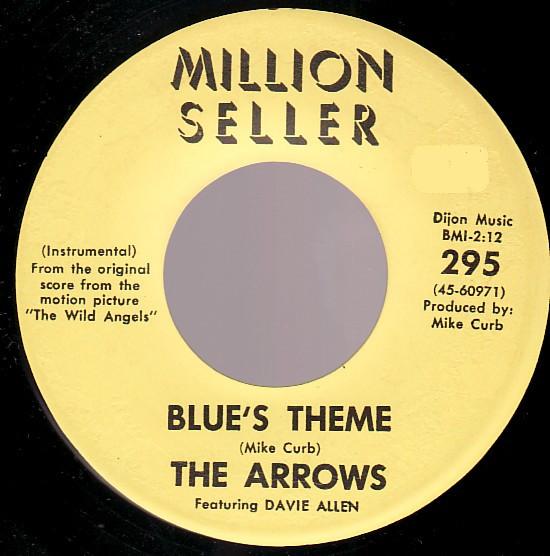 

7-дюймовая пластинка DAVIE ALLAN THE ARROWS Тема Блюза Bongo Party 295 Миллионов Продано Рок США Б/у