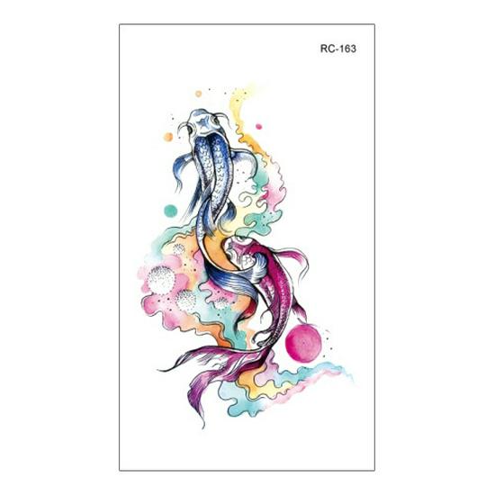 Waterproof Gradient Color Cartoon Temporary Tattoos for Men & Women