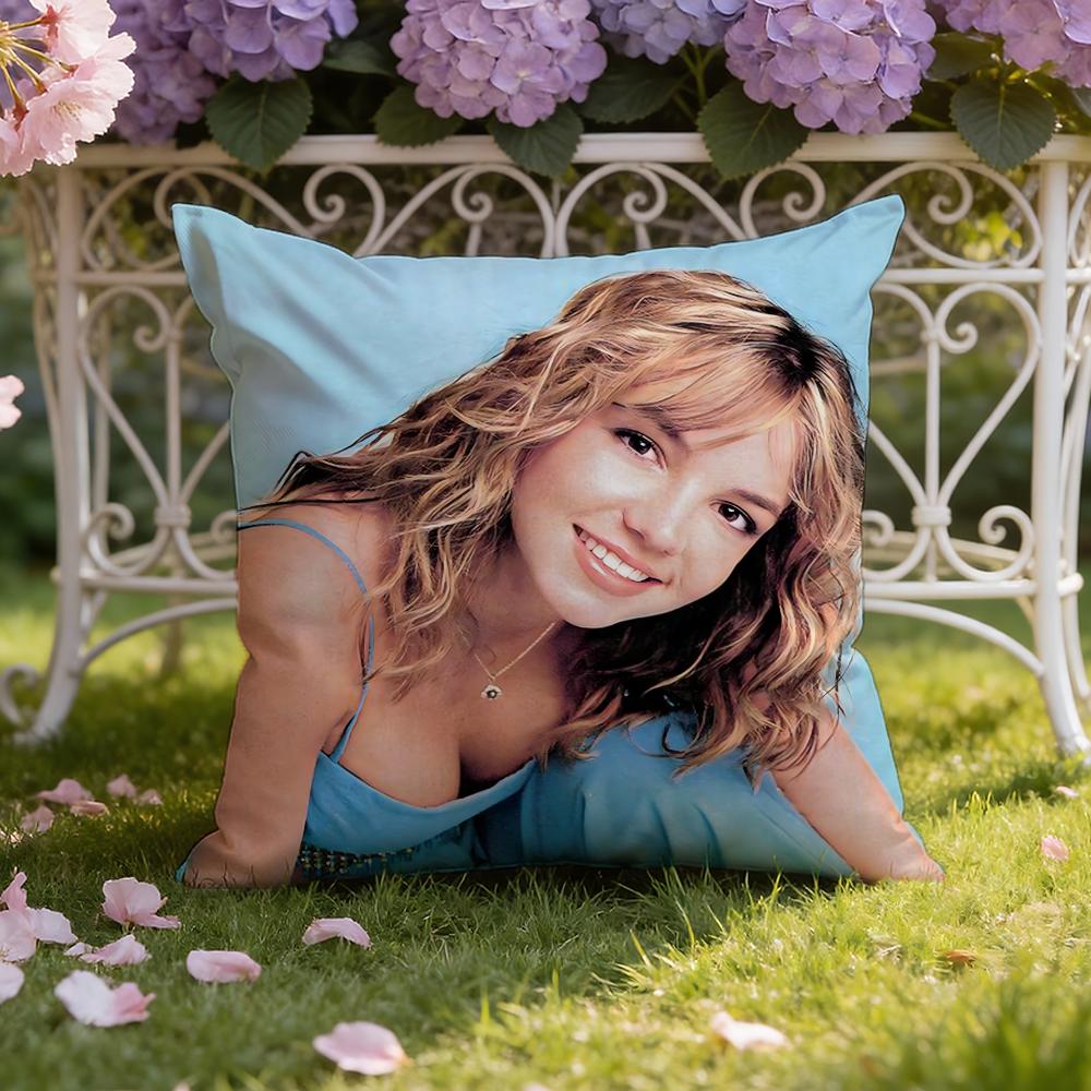Singer B-Britney Spears Cushion Cover Home & Car Dual-Scene Pillow Cover: Reversible for Premium Comfort