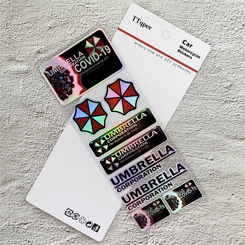 Наклейка на мотоцикл/автомобіль Resident Evil Umbrella: Водонепроникна та міцна наклейка