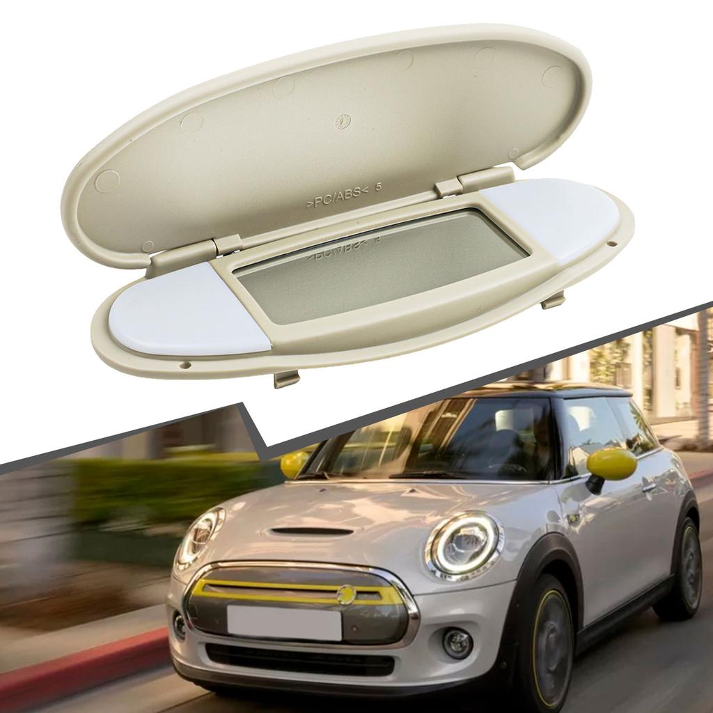 Sun Visor Mirror Cover 1 Pcs Beige Car Accessories