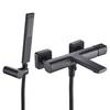 Laveo Black Tores Wall-Mounted Shower Faucet with Shower Set