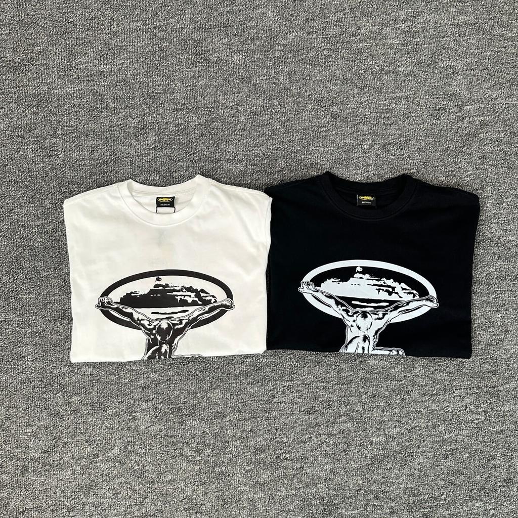 Meichao Flying Man Printed Street Hip Hop Men'S And Women'S Summer Loose Casual Crew Neck Short Sleeve T-Shirt