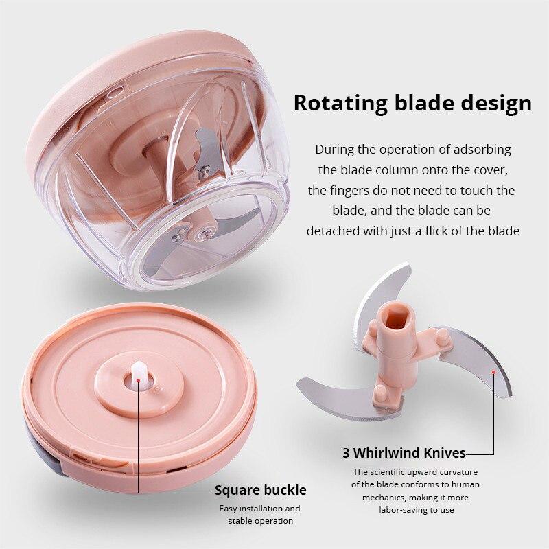 1Pc Pink Special for Kitchen Cooking Machine Multi-Function Hand Pull Garlic Press Garlic Masher Manual Crushing Garlics Device