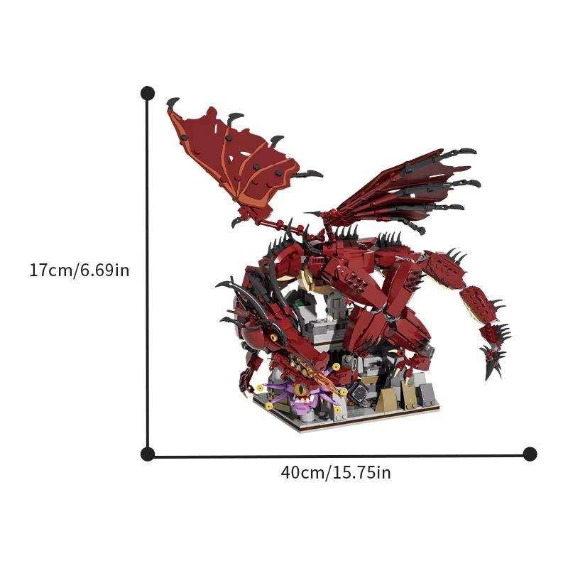 1856pcs Movie Game MOC Dungeon Fortress DANGERS & DRAGONS Building Blocks Monster Eye Model Creative DIY Assembly Toy Boys Gift