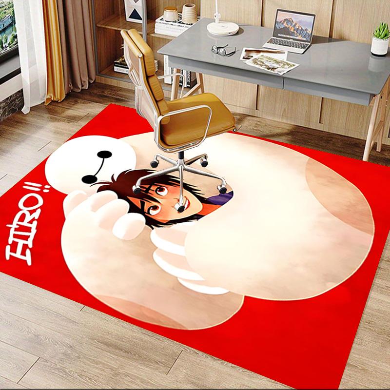 1pc Friendship Between Hiro Baymax Carpet for Playroom Bedroom Living Room Sofa Home Decor,kids Game Area Rug Non-slip Floor Mat Y72383