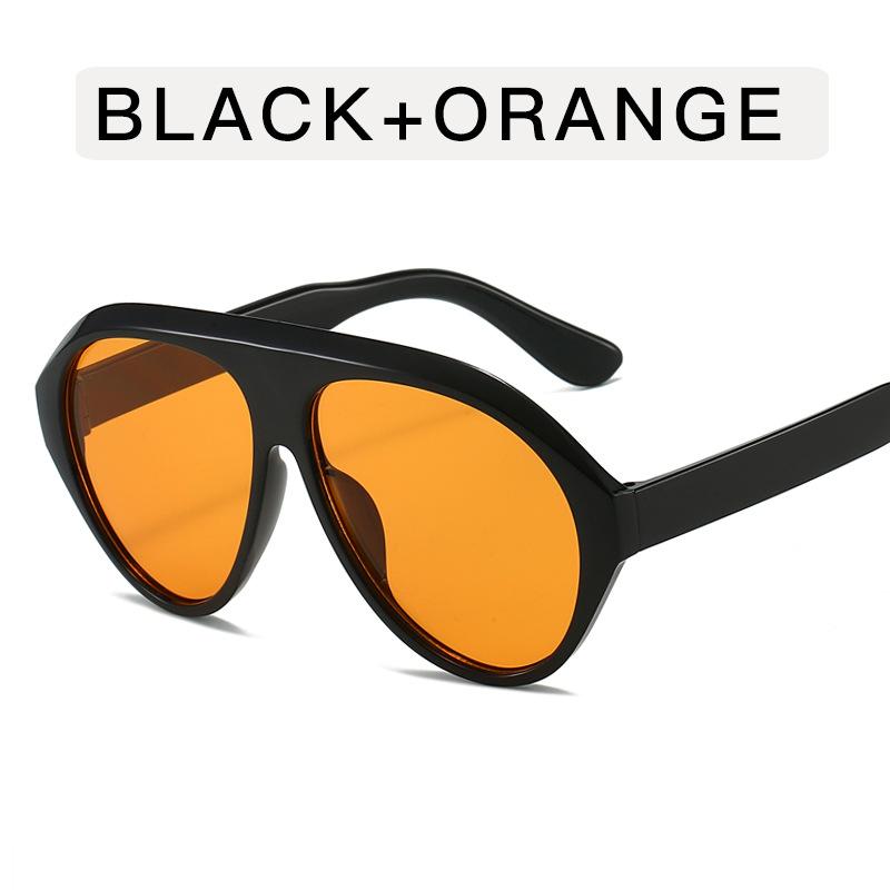 New Women Sunglasses High End Street Photography Modern Trendy Shaped Large Frame Pilot Sun Glasses Hip Hop Bouncy Sun Glasses