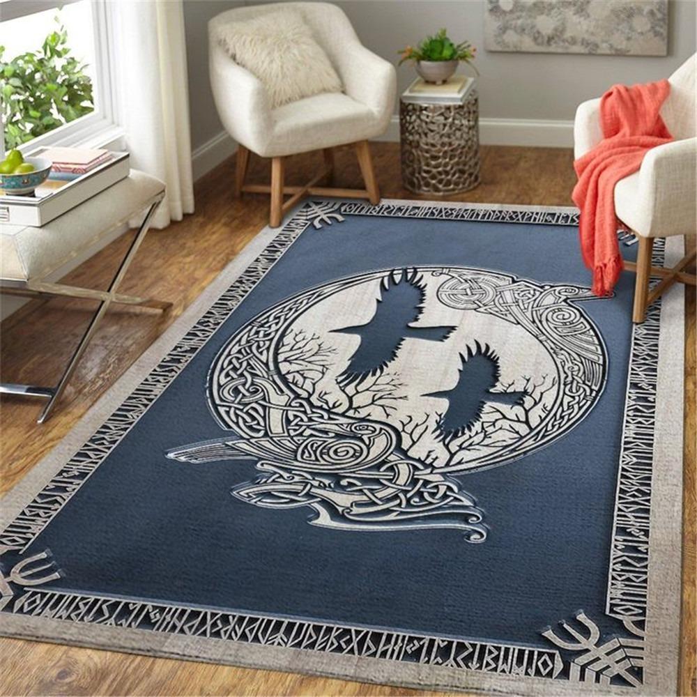3D Viking Fashion Large Carpet Rug for Home Living Room Bedroom Sofa Doormat Decor Kids Play Area Rug Carpet Non-slip Floor Mat