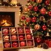 12Pcs 8 cm Christmas Decoration Pendant Sequins Xmas Tree Hanging Pendants  New Year