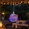 Solar-Schmetterlings-Hängeleuchte mit LED, Wasserdicht für den Außenbereich, Farbwechselnde Metall-Gartenlampe mit Kette, Solar-Garten-Hängekugel für Terrasse