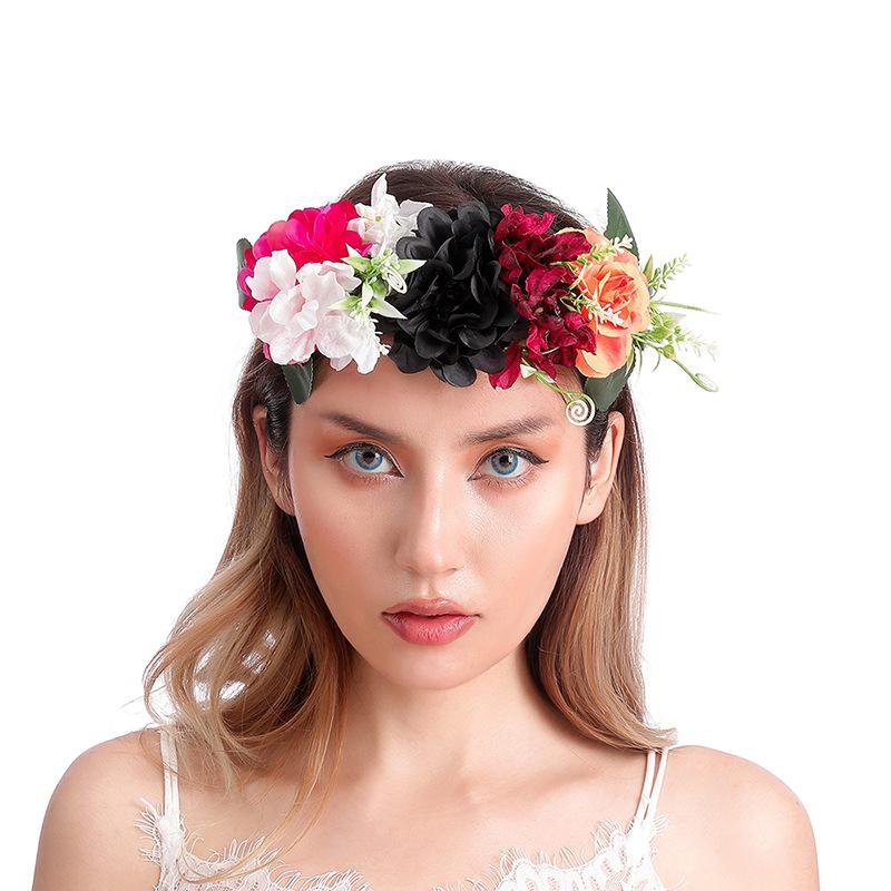 Halloween Artificial Garland Headband Artificial Flower Head Garland Festival Boho Hippy Beach