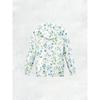Fresh Botanical Floral Butterfly Print Zip Hoodie for Women – Lightweight Drawstring Hooded Jacket