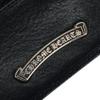 Chrome Hearts Scroll Silver Leather Card Holder Unisex Accessories Black CH-2270119