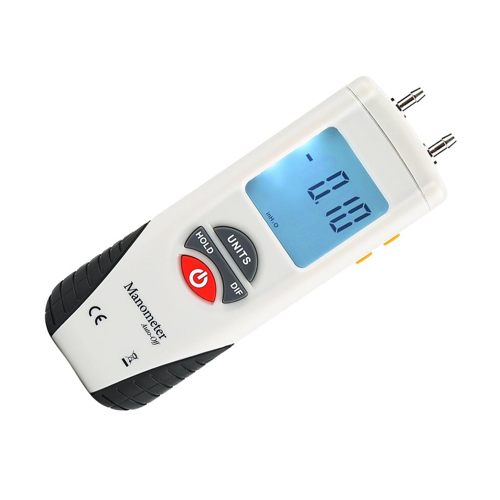 HT?1890 Handheld Digital Manometer Differential Gauge Air Pressure Meter 11 Selectable Units