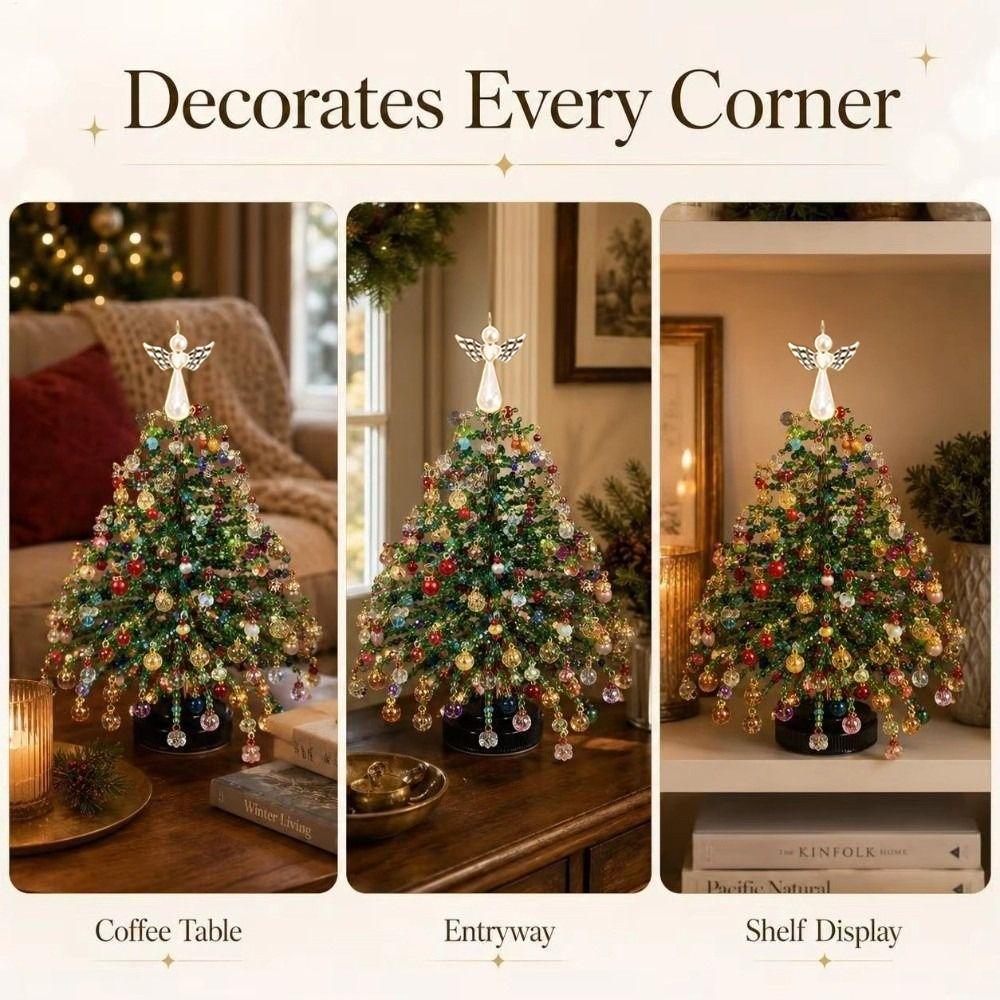 Handmade Halloween Tree Making Kit Crystal Bead Mini Bead Weaving Set Christmas